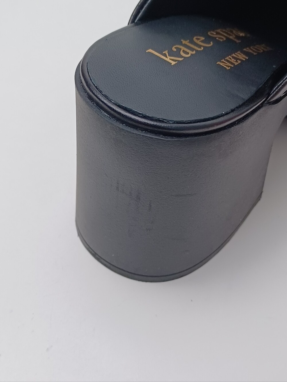 Kate Spade Blake Platform Mule Loafers Shoe Size 8.5 B Women Leather In Black - Picture 13 of 15